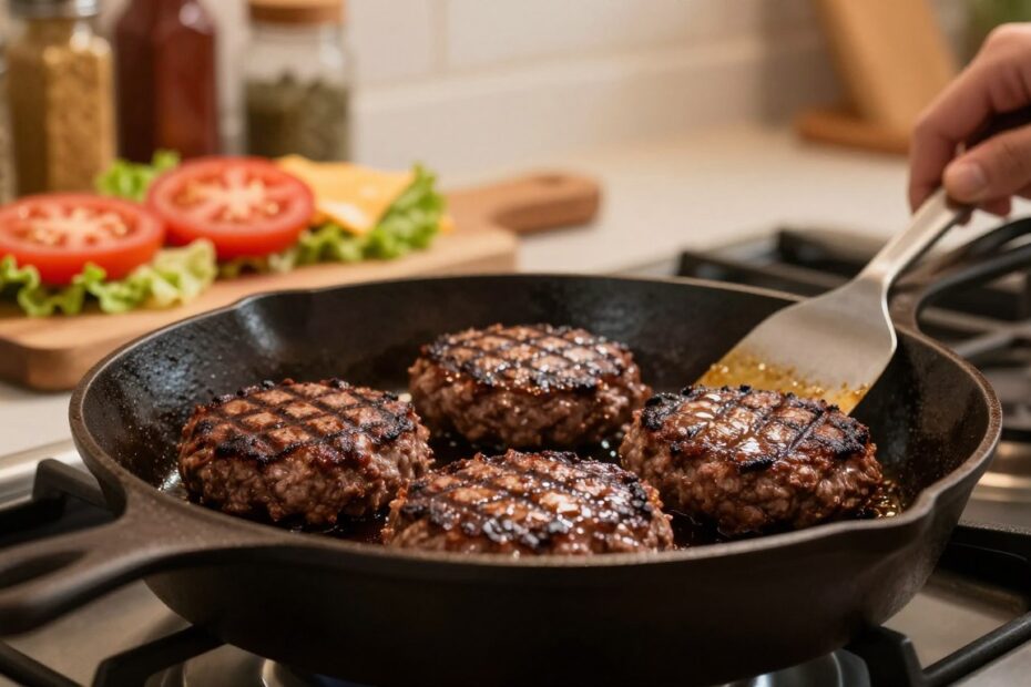 Jak smażyć burgery wołowe na patelni