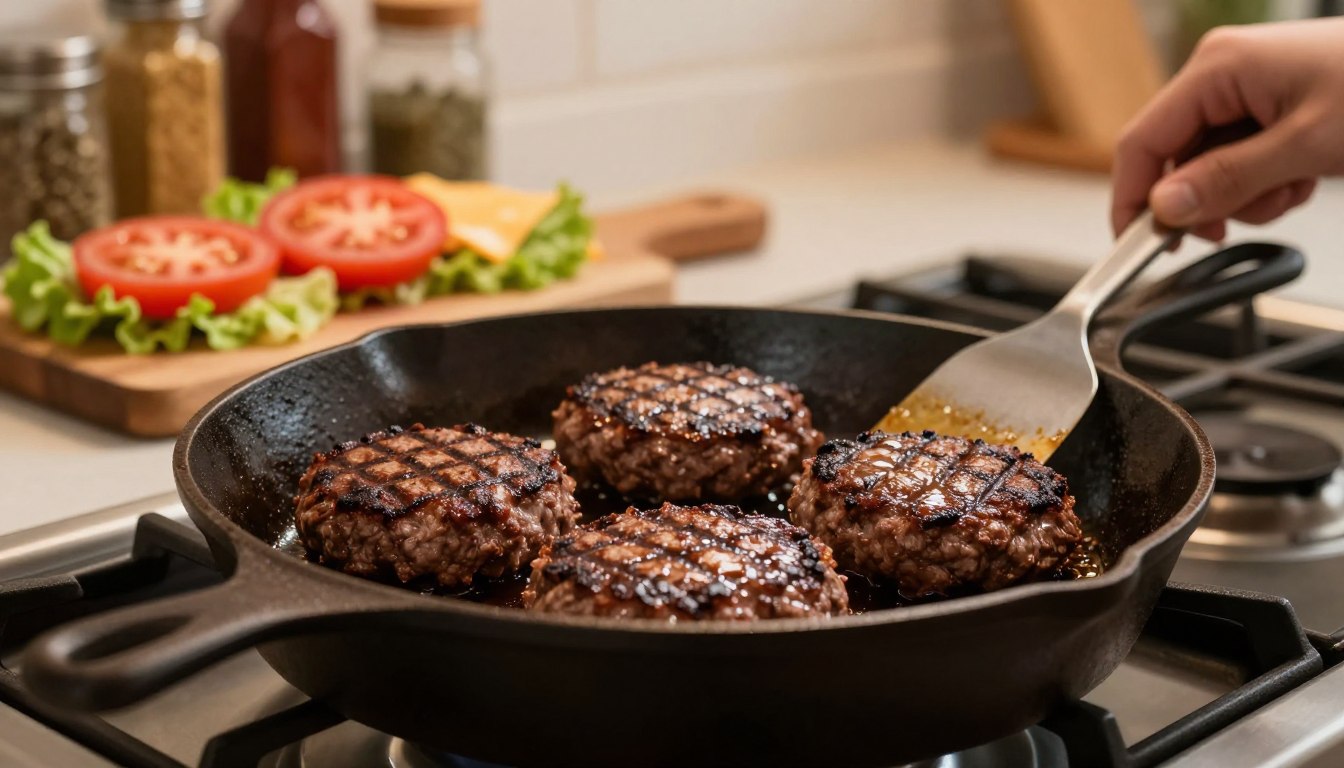 Jak smażyć burgery wołowe na patelni